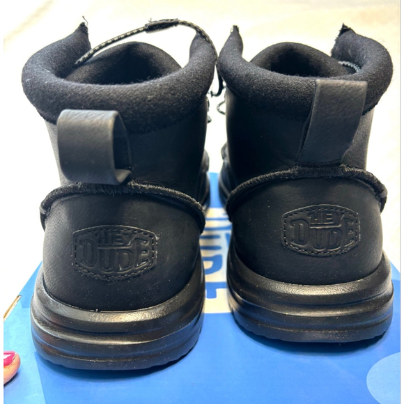 NWT/NIB Hey Dude Black BradleyClassic Tumbled Boots Men's Size 13 - Picture 3 of 10